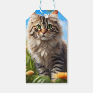 Étiquettes-cadeau Beau chats beau jardin