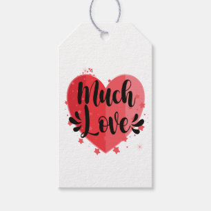 Étiquettes-cadeau Beaucoup d'amour grand coeur