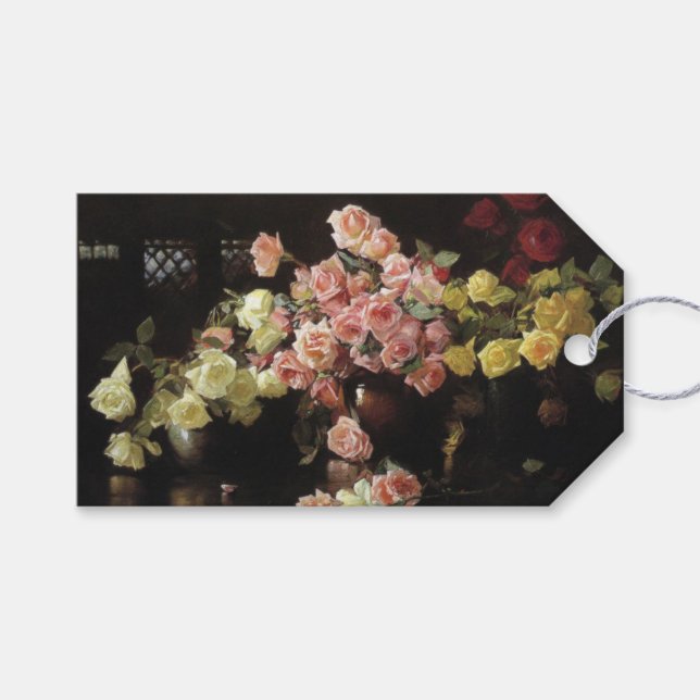 Étiquettes-cadeau Beaux Roses (par Joseph DeCamp) (Devant (Horizontal))