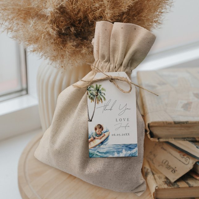 Étiquettes-cadeau Bébé à bord, Baby shower de surf (Créateur téléchargé)