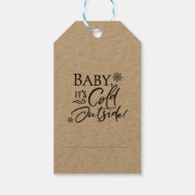 Bébé c'est froid dehors Tags cadeaux