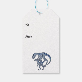 Étiquettes-cadeau Bébé dinosaure rapace nouveau-né garçon fille