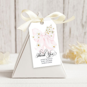 Étiquettes-cadeau Bébé en Fleur Daisy Baby shower de fille de garçon