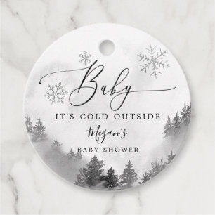 Étiquettes Cadeau Bébé Il fait froid à l'extérieur de la douche d'hi