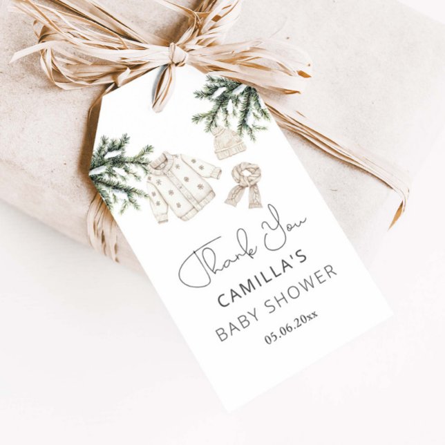 Étiquettes-cadeau Bébé Il fait froid à l'extérieur du Baby shower d' (Créateur téléchargé)