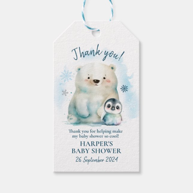 Étiquettes-cadeau Bébé Il fait froid dehors (Devant)