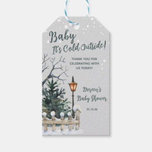 Étiquettes-cadeau Bébé, il fait froid dehors, Baby Shower sur le thè