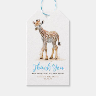 Étiquettes-cadeau Bébé mignon Giraffe Merci Tags cadeaux