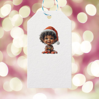 Étiquettes-cadeau Bébé ravi Noël Elfe Blanc Tags cadeaux