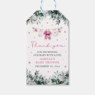 Étiquettes-cadeau Bébé Santa Rose Vêtements de Noël pour Bébé Cadeau
