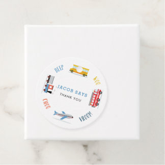 Étiquettes Cadeau Beep Choo Vroom Woo Avion2 fête d'anniversaire