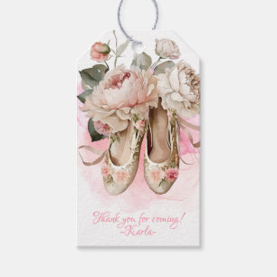 Étiquettes-cadeau Belle Ballerina Dancer Aquarelle rose