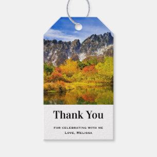 Étiquettes-cadeau Belle montagne de campagne Photographie Merci