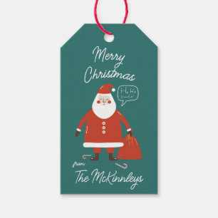 Étiquettes-cadeau Belle Noël Père Noël Ho Ho Ho Personnalisable