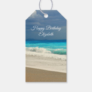 Étiquettes-cadeau Belle Turquoise Bleue Mer Tropicale Photographie