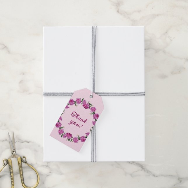 Étiquettes-cadeau Belles Peonies. (Avec de la ficelle)
