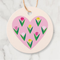 Belles tulipes. Étiquettes-cadeaux