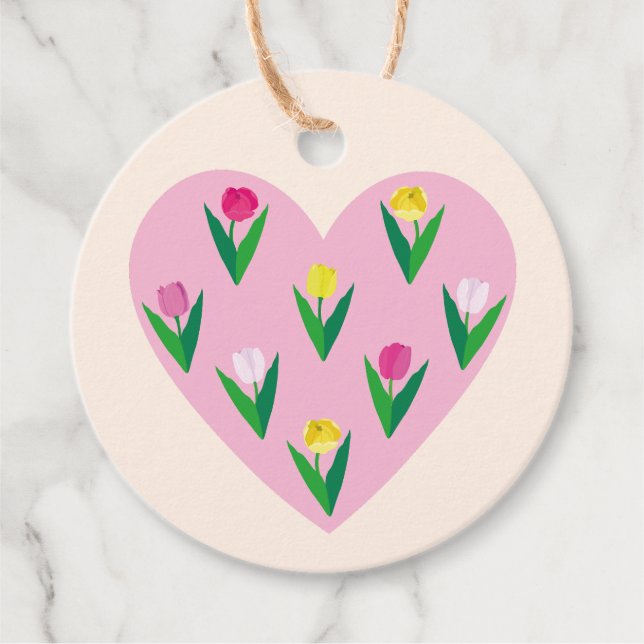 Étiquettes Cadeau Belles tulipes. Étiquettes-cadeaux (Devant)
