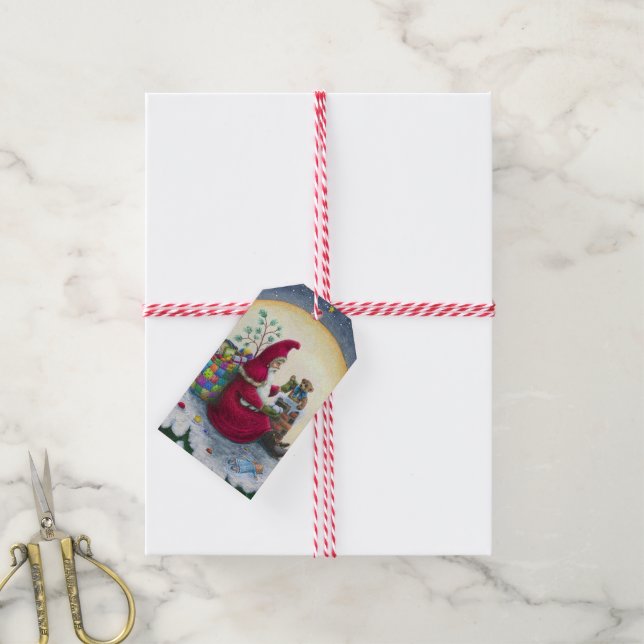 ÉTIQUETTES-CADEAU BELSNICKLE DE NUIT NOËL BALISES CADEAUX DE NOËL (Avec de la ficelle)