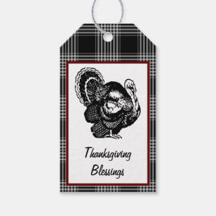 Étiquettes-cadeau Bénédiction de Thanksgiving Turquie