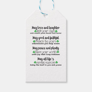 Étiquettes-cadeau Bénédiction irlandaise de proverbe