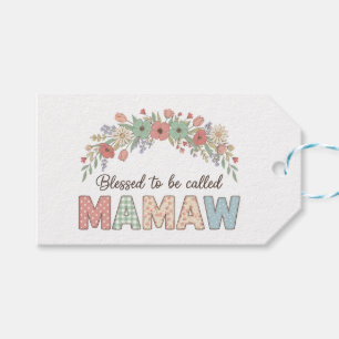 Étiquettes-cadeau Bénie d'être appelée Mamaw
