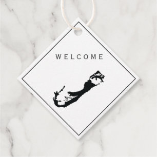 Étiquettes Cadeau Bermudes Welcome Bag Cadeau Tag Mariage Weend