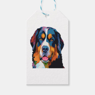 Étiquettes-cadeau Bernese Mountain Dog Coloré