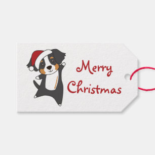 Étiquettes-cadeau Bernois Joyeux Noël Joyeux Chiens de Noël Camion