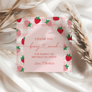 Étiquettes Cadeau Berry First Birthday Favoriser Tags Strawberry Par