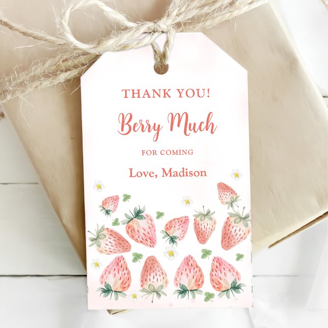 Étiquettes-cadeau Berry Merci fraise beaucoup (Créateur téléchargé)