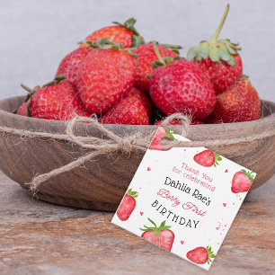 Étiquettes Cadeau Berry Premier anniversaire fraise