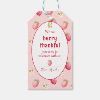 Étiquettes-cadeau Berry Premier anniversaire Fraise Merci Favoriser