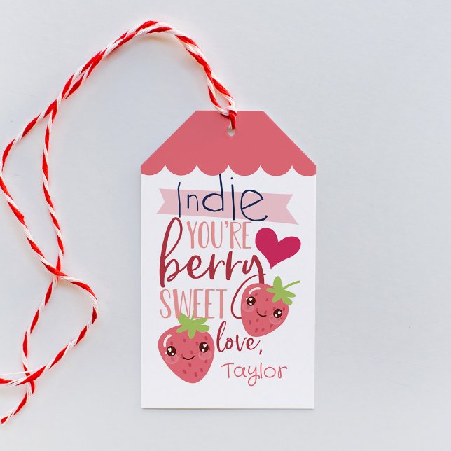 Étiquettes-cadeau Berry Sweet | Classe Saint Valentin (Créateur téléchargé)