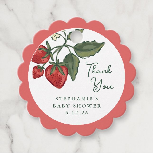 Étiquettes Cadeau Berry Theme Baby Shower Thank You Gift Tag (Devant)
