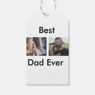 Étiquettes-cadeau best dad ever happy fête des pères ajouter votre p