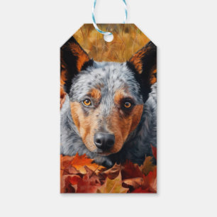 Étiquettes-cadeau Bétail australien en automne Feuilles automne Insp