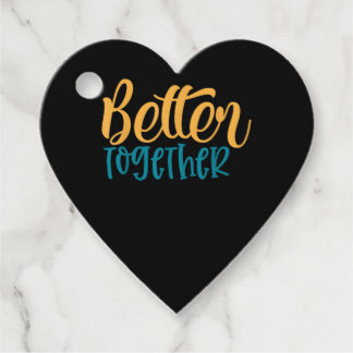 Étiquettes Cadeau Better Off Together Quote Positive Minimal Design
