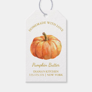 Étiquettes-cadeau Beurre Citrouille maison simple Hang Balise l Blan