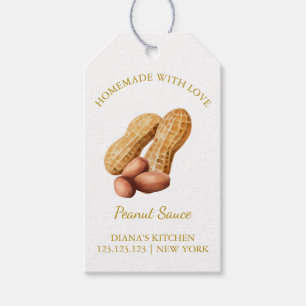 Étiquettes-cadeau Beurre d'arachide maison simple Hang Tag l Blanc