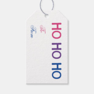 Étiquettes-cadeau Bi Pride Ho Ho Ho Cadeau Tags
