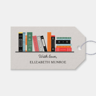 Étiquettes-cadeau Bibliothèque Littéraire Mignonne Personnalisée