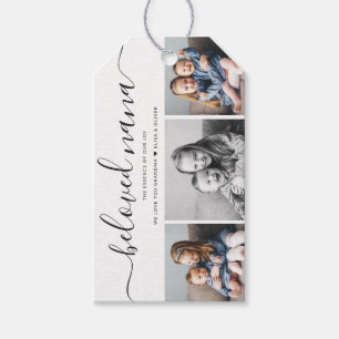 Étiquettes-cadeau Bien-aimée Nana Grand-mère Custom Family Photo Kee