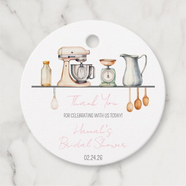 Étiquettes Cadeau Bientôt Emportée ! Salle de Mariage de Cuisine (Devant)