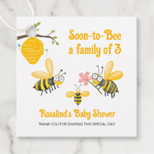 Étiquettes Cadeau Bientôt Être Une Famille De 3 Baby showers À Thème