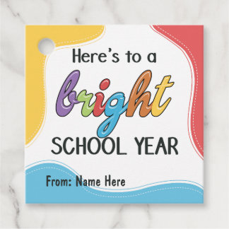 Étiquettes Cadeau Bienvenue à l'école, année scolaire brillante