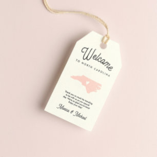 Étiquettes-cadeau Bienvenue à NORTH CAROLINA Mariage N'IMPORTE QUELL