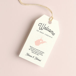 Étiquettes-cadeau Bienvenue à WEST VIRGINIA Mariage N'IMPORTE QUELLE