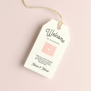 Étiquettes-cadeau Bienvenue à WYOMING Mariage N'IMPORTE QUELLE COULE