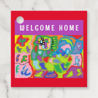 Étiquettes Cadeau Bienvenue Accueil Salutations avec photo